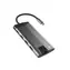 Natec Fowler Plus / Multiportový adaptér / 4K HDMI / 3 xUSB 3.0 / 1x USB-C / RJ-45 / čtečka karet
