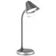 IMMAX LED stolní lampička FINCH šedá + stříbrné prvky / Qi nabíjení / 9W/ 12V 2A / stmívatelná