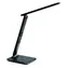 IMMAX LED stolní lampička Kingfisher černá / Qi nabíjení / 8.5W / 400lm / 12V / 2.5A / 3 barvy světla / sklápěcí rameno