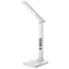 IMMAX LED stolní lampička Kingfisher bílá / Qi nabíjení / 8.5W / 400lm / 12V / 2.5A / 3 barvy světla / sklápěcí rameno