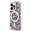 GUESS PC/TPU Flowers IML MagSafe Kompatibilní Zadní Kryt pro Apple iPhone 14 Pro růžová