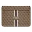 GUESS PU 4G Printed Stripes Computer Sleeve 16" hnědá