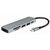 LogiLink UA0343 stříbrná / USB-C Hub / 2x USB-A / 1x USB-C / HDMI