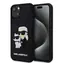 Karl Lagerfeld 3D Rubber Karl and Choupette Zadní Kryt pro Apple iPhone 13 černá