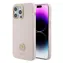 GUESS Liquid Silicone 4G Strass Metal Logo Zadní Kryt pro Apple iPhone 15 Pro Max růžová
