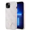 GUESS PU 4G Strass Triangle Metal Logo Zadní Kryt pro Apple iPhone 15 růžová