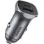 UGREEN Adaptér do auta šedá / 1x USB-C / 1x USB-A / QC / 24W