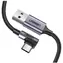 UGREEN Kabel USB-A (M) - USB-C (M) 2m černá / úhlový USB-C