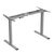 Powerton Rám stolu šedá / Elektricky nastavitelná výška / 72 až 120 cm / nosnost 100 kg