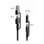 SWISSTEN ARAMID REINFORCED datový kabel 4v1 USB-C (M) - USB-A (M) - Lightning (M) 1.5m černá / 60W / 3A