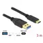 DeLock Kabel USB 3.2 Gen 2 A (M) - USB 3.2 Gen 2 C (M) 3.0m černá