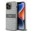 DKNY PU Leather Repeat Pattern Tonal Stripe Zadní Kryt pro Apple iPhone 14 Pro béžová