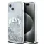 DKNY Liquid Glitter Arch Logo Zadní Kryt pro Apple iPhone 15 čirá