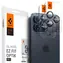 Spigen Glass tR EZ Fit Optik Pro ochranné sklo na fotoaparát pro Apple iPhone 15 Pro & 15 Pro Max 2ks modrá