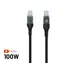 FIXED Kabel s displejem USB-C/USB-C PD 2m USB 2.0 100W černý
