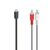 Hama audio redukce USB-C na 2 cinch zásuvky 1.5m