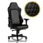 noblechairs HERO černo-zlatá / Herní židle / PU kůže / nastavitelná / pojízdná kolečka / nosnost 150 kg