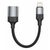 SWISSTEN TEXTILE OTG adaptér Lightning (M) na USB-A (F) 0.13m černá