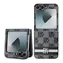 DKNY PU Leather Checkered Pattern and Stripe Zadní Kryt pro Samsung Galaxy Z Flip 6 černá
