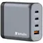 Verbatim GNC-140 Cestovní adaptér / GaN / 2x USB-C PD 140W / USB-C PD 18W / USB-A PD 18W / černá