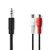 Nedis Stereo Audio kabel jack 3.5 mm (M) - 2x RCA (F) 0.20 m černá