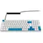 Sharkoon Skiller SGK50 S2 PBT bílá / herní klávesnice / mechanická / Gateron G 3 Pro 3.0 Yellow / USB / 1.5m / DE