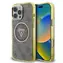Guess IML 4G Glitter and Triangle Logo MagSafe Zadní Kryt pro iPhone 16 Pro Brown
