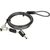 Manhattan kabelový zámek pro notebooky kódový zámek s klíčem vč. 2 klíčů 1.8 m