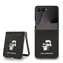 Karl Lagerfeld PU Saffiano Karl and Choupette Zadní Kryt pro Samsung Galaxy Z Flip 7 Black