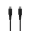 FIXED Krátký nabíjecí a datový Liquid silicone kabel s konektory USB-C/USB-C a podporou PD 0.3m USB 2.0 60W černý