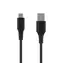 FIXED Krátký nabíjecí a datový Liquid silicone kabel s konektory USB/USB-C a podporou PD 0.3m USB 2.0 60W černý