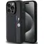 BMW Zadní kryt perforovaný Tricolor Line pro iPhone 15 Pro černá