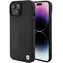 BMW Zadní kryt kožený Hot Stamp pro iPhone 15 Plus černá