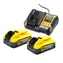 DeWALT DCB1104H2 / Sada akumulátorů s nabíječkou / 2x Aku 18 V POWERSTACK 5.0 Ah