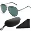 Polarized Brýle sluneční 290038 - obroučky stříbrné / skla tmavá / polarizační skla / pouzdro a utěr