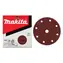 Makita P-31918 / Brusný papír na dřevo | kov | kámen / Zrnitost K40 / Průměr 150 mm / 9 otvorů / 10 ks