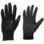 SIXTOL GLOVE PE-PU 9 černé / Rukavice pracovní z polyesteru polomáčené v polyuretanu / velikost 9