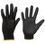 SIXTOL GLOVE PE-PU 11 černé vel 11" / Rukavice pracovní z polyesteru polomáčené v PU / 6 párů