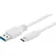 MicroConnect USB3.1 C (M) - USB3.0 A (M) 1m bílá