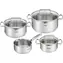 Tefal Duetto+ G719S734 sada nerezového nádobí 7 ks / 3x hrnec / 3x poklice / 1x rendlík