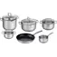 Tefal Duetto+ G732SA55 sada nerezového nádobí 10 ks / 4x hrnec / 4x poklice / 1x rendlík / 1x pánev
