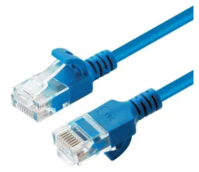 MicroConnect CAT6A U/UTP Slim 20m modrá