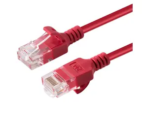 MicroConnect CAT6a U/UTP Slim 1m červená