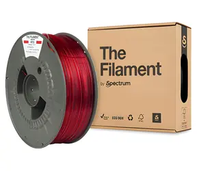 The Filament PETG transparentní červená