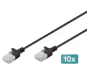 Digitus Patch kabel CAT 6 U/UTP Slim 1,5m černá
