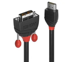 Lindy Black Line HDMI - DVI-D černá