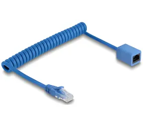 Delock RJ45 spirálový kabel modrý
