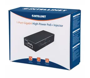 Intellinet Gigabit PoE+ injektor černá