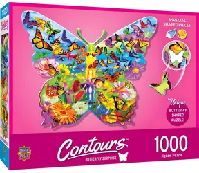 MASTERPIECES Obrysové puzzle Motýlí překvapení
