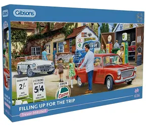 GIBSONS Panoramatické puzzle Tankování před cestou